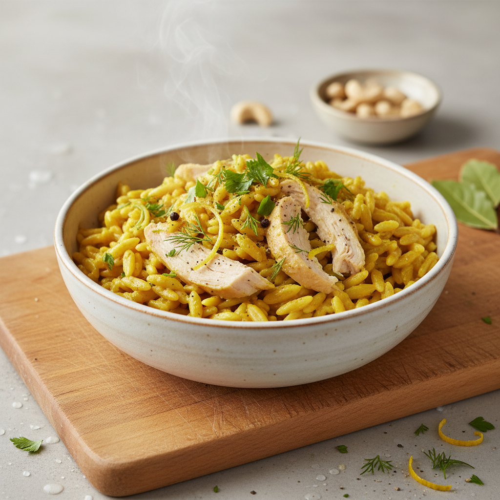 Golden Embrace Chicken & Lemon-Herb Orzo